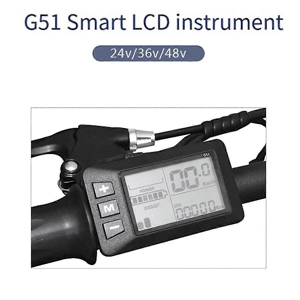 E-cykel LCD-display 24/36/48/60V/72V Elektrisk cykel Scooter Display G51 Elektrisk cykel display S