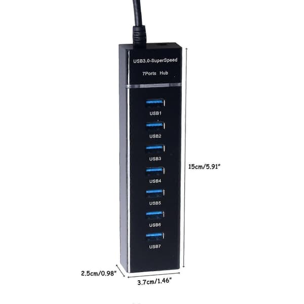 USB 3.0 Hub USB Hub 3.0 Multi USB Splitter Hub 7 Port Flere Ekspander USB Hub