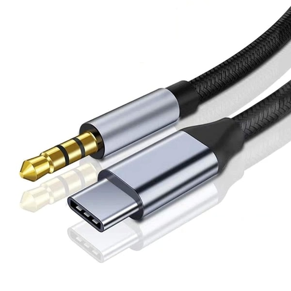 Aux USB C-kabel Type C hann til 3,5 mm hann jack adapter lydforlengelseskabel for bilradio høyttaler hodetelefon Samsung Galaxy S21 S20 Ultra S20 + P