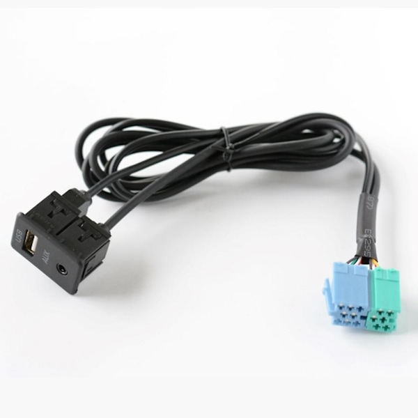 Radio-jatkekaapeli AUX USB-portin sovittimella, johdotus, sopii
