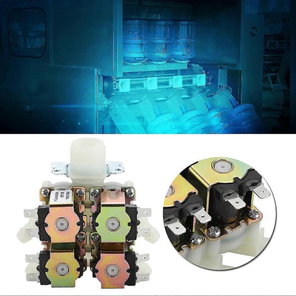 DC 12V DN20 G3/4\" 1 ind 4 ud plast elektromagnetisk ventil normalt lukket vanddrænventil