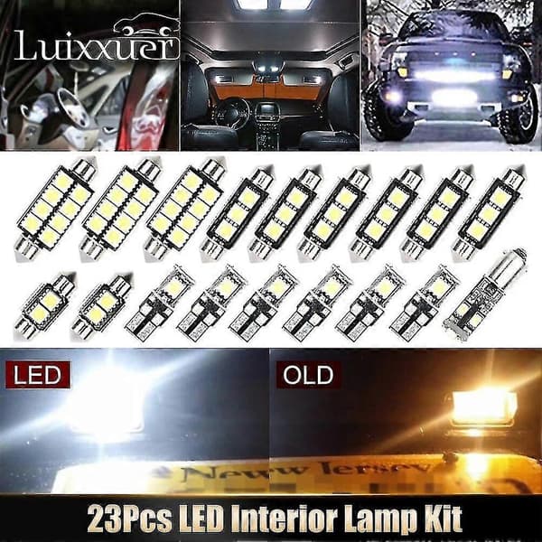 For BMW E53 Tilbehør 2000-2006 Hvit 6000k LED-lys Interiør X5 E53 LED-lys For Biltilbehør 23 stk LED Interiør Bilpære