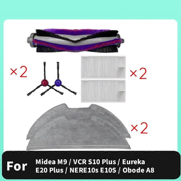 Til M9 / VCR S10 Plus / E20 Plus / NERE10s E10S / Obode A8 fejemaskine tilbehør
