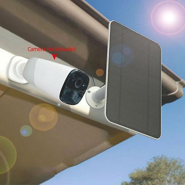 Vanntett 10w solcellepanel lader for hjem sikkerhetskamera solcelle drevet lader med ladekabel