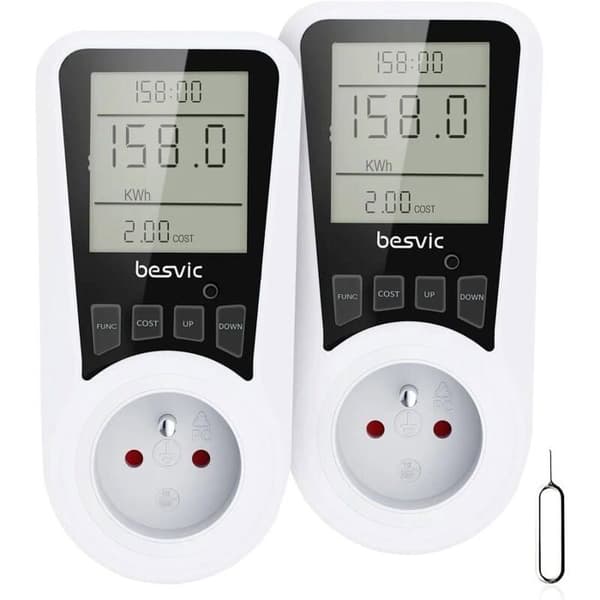 Strømmålerplugg, Wattmeter for måling av strømforbruk, med 7 overvåkingsmoduser, beskyttelse mot...