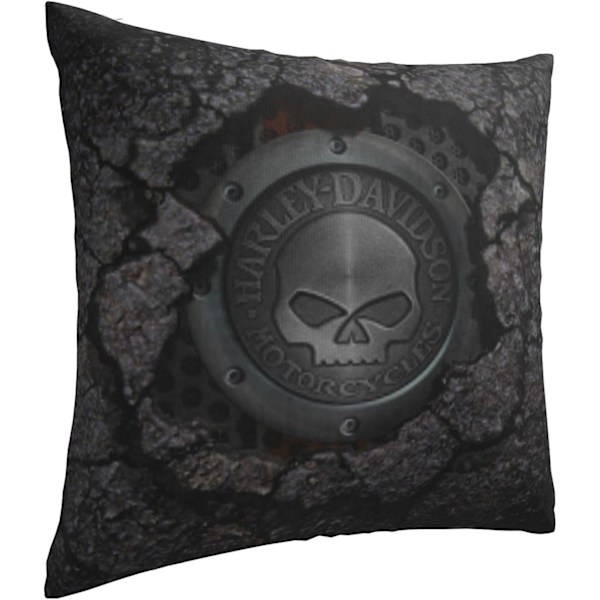 Pynteputetrekk Harley Davidson Varmt og Mykt Putetrekk for Dekorative Putetrekk i Seng Sofa Utendørspute (H-400) 45x45cm