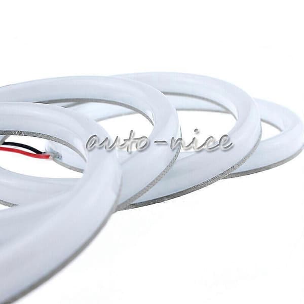 För BMW E46 2D Coupe Facelift LED Angel Eye Halo Ring Ljus Bomull Vit 106mmX4 4pcs white