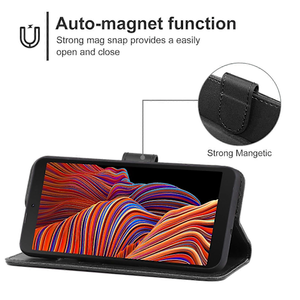 Läderfodral för Samsung Galaxy Xcover 5 Black