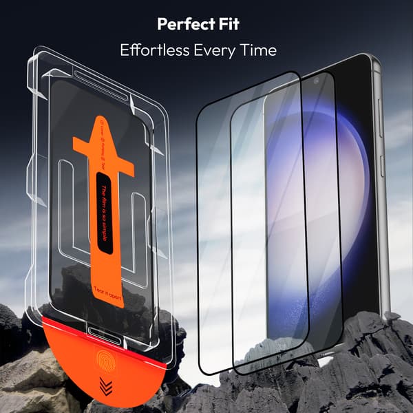 [KK]2-Pack Samsung S23 Screen Protector - Tempered Glass | [Automatic Installation] - Bubble-Free Samsung S23