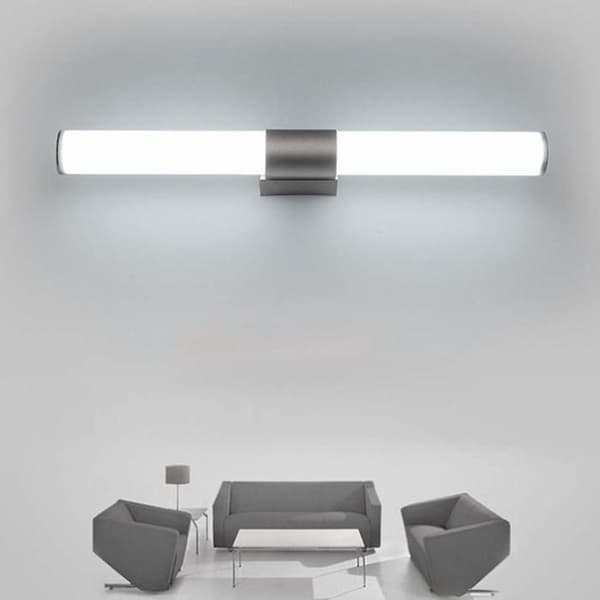 LED væglampe - WENDD - Rustfrit stål - 25 x 9 cm - Badeværelse - Indendørs belysning