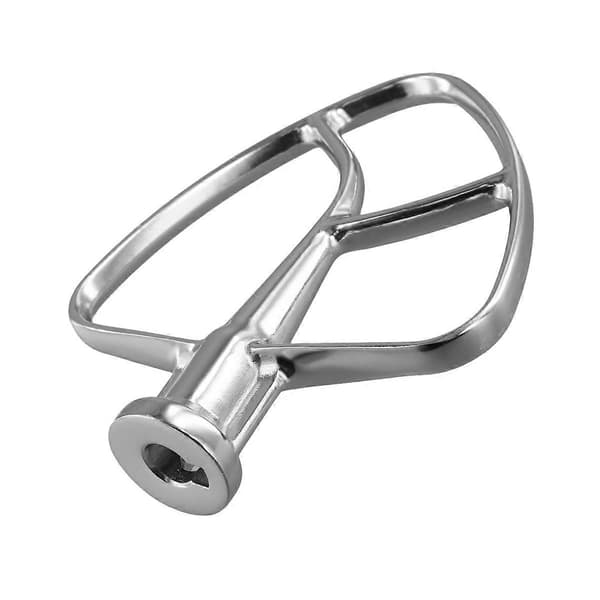 Fladpisker i rustfrit stål til Kitchen Aid 4,5 Qt - 5 Qt vippestativmixer tilbehør til køkken B Silver