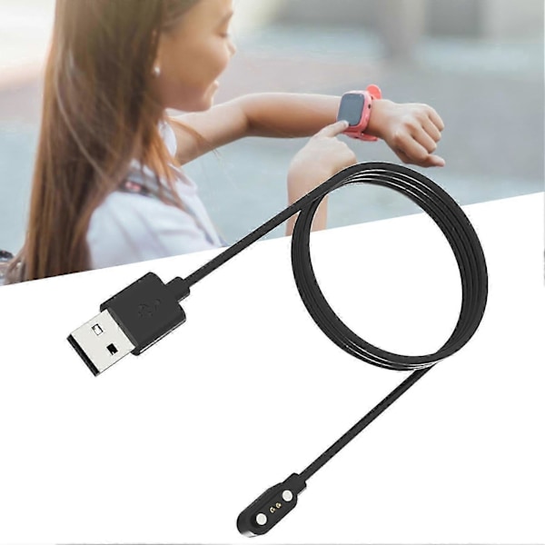 Smart Watch Oplader Sikker Magnetisk Hurtig Opladning Smartwatch Dock Oplader Adapter 2 PIN Armbåndsur Opladerkabel Ledning kompatibel HW12 HW16 Kaesi