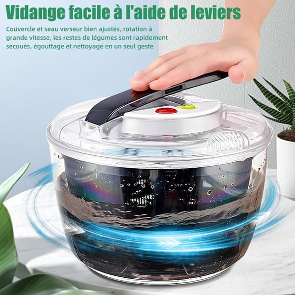 Salladsslunga - WELAN - 5L - Stor kapacitet - Transparent - Plast