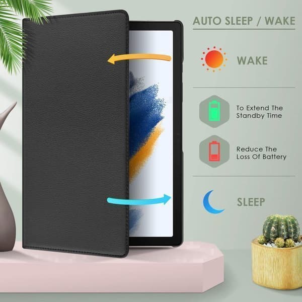 Etui til Samsung Galaxy Tab A11 Plus / A9 Plus (11\") - 360° roterende stødsikkert cover til Samsung A11 Plus / A9 Plus, sort