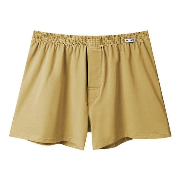 Miesten Tag-Free Boxerit Miesten Comfort Soft Alushousut Boxerit, Pehmeä Neulos Kosteutta Siirtävä Jersey B Khaki L
