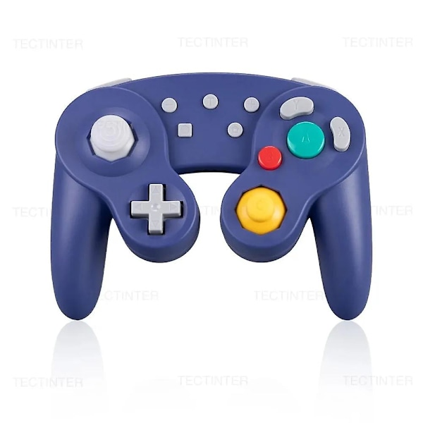 Bluetooth Gamepad Trådlös Gc Kontroller För Switch Gamecube Kompatibel Med Nintendo Switch/lite Kontroller För PC Joystick Blue