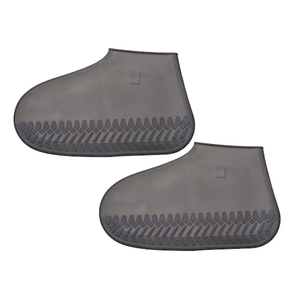 Par Unisex Regnstøveltrekk For Voksne - Svart, Fullt Vanntett, Transparent, Anti-Skli Black L