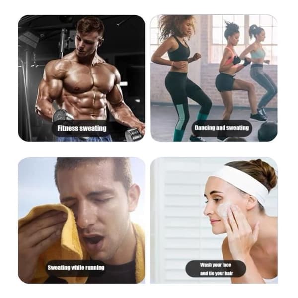 Yoga Pandebånd - Ikke specificeret - 3 Stykker - Elastisk - Åndbar Bomuld - Til Kvinder