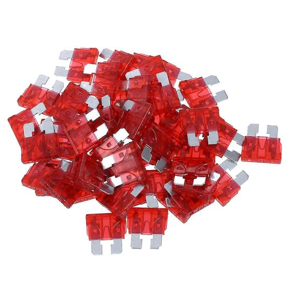 50x moottoripyörän auton litteäsulake punainen 10A red