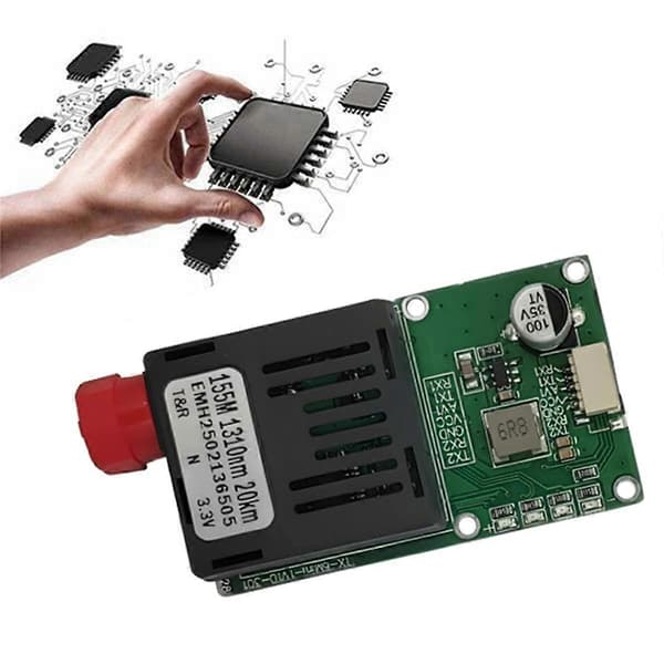 TTL optisk sendermodul til-Drone RX/TX/AV/VCC/GND Interface 20KM TTL til fiberoptisk modul terminaludstyr Green