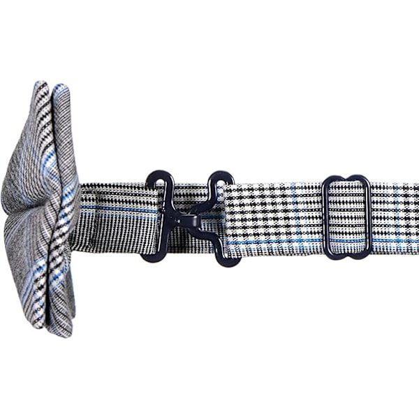Miesten puuvillainen solmio 12 x 6 cm Tweed-look, säädettävissä ja käyttövalmis color 2