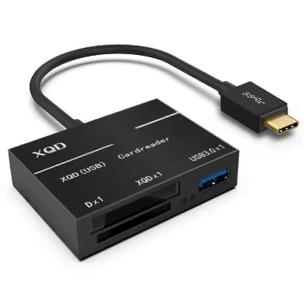 Typ-C till XQD/SD Höghastighetskortläsare USB3.0 Kamera Dator Kit Adapter Black