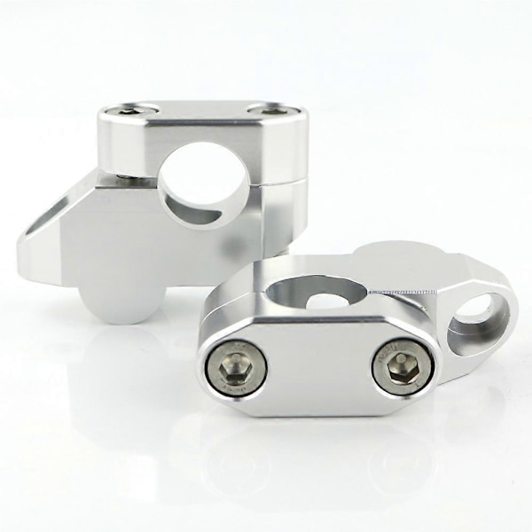 Passar Suzuki SV650 1999-2012 2016-2023 Motorcykel Styrhöjare Förhöjd Förläng Styre Bakåtflyttad Höjare Offset Silver