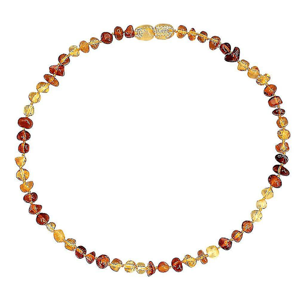 Retro Halsband i Naturlig Bärnsten och Pärlor för Kvinnor, Handgjort, Present till Mors Dag