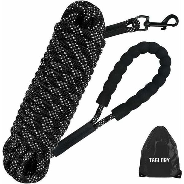 Hundkoppel - PZCC - 5m längd - Slitstark nylon - Vadderat handtag - Reflexsömmar