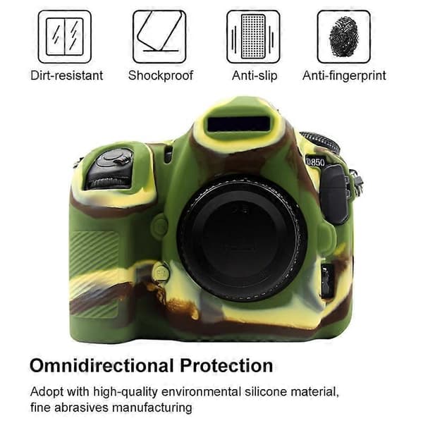 Mjukt skyddsfodral i silikon för Nikon D850 Camouflage