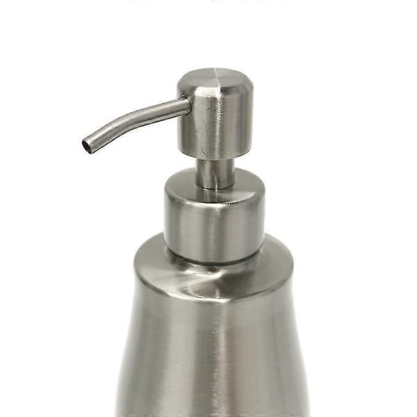 Sæbedispenser i glas og rustfrit stål - med etiketter