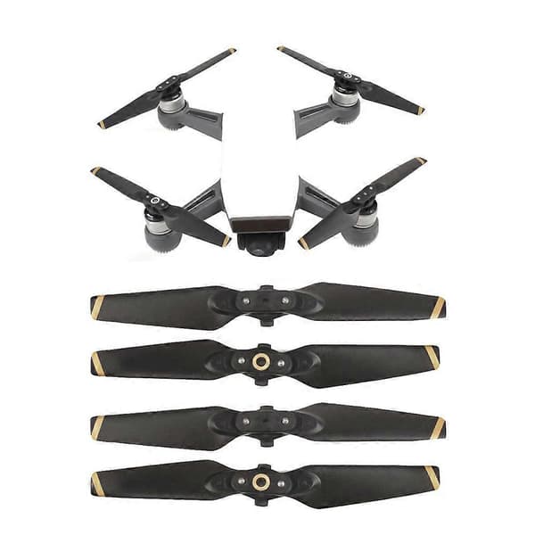 4 stk propeller til DJI Spark Drone sammenleggbare blader 4730F propeller RC reservedeler Black