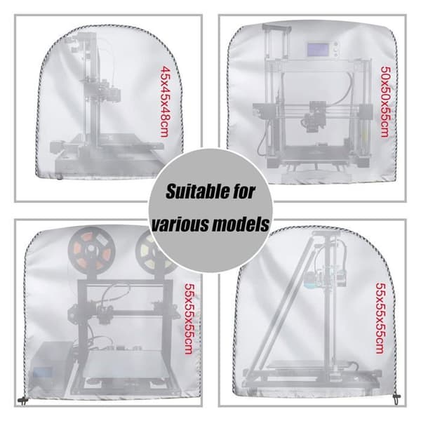 Vanntett deksel til Creality Ender 3/Ender 3 Pro 3D-printer, støvbeskyttelse for andre 3D-printere