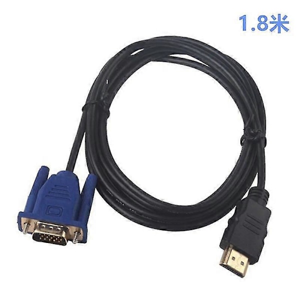 HDMI till VGA Adapterkabel VGA till HDMI Adapter Monitor D-Sub till HDMI 15 Pin till HDMI Adapter Hane till VGA Hane Anslutningssladd Sändare Envägsöverföring