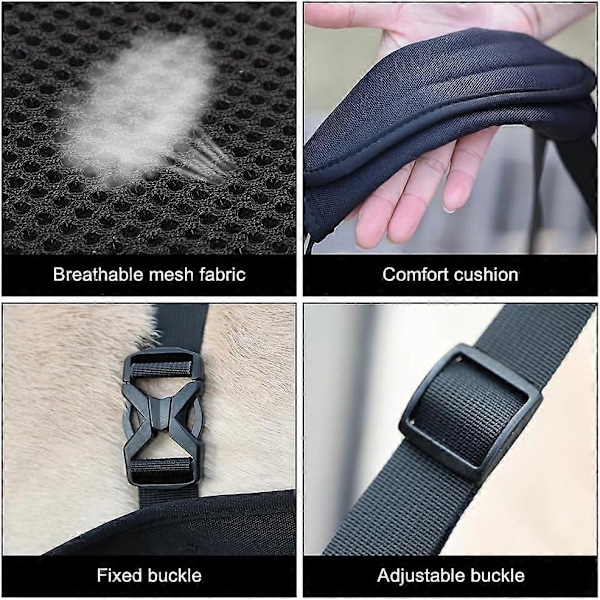 Løfteharness for hund, justerbart mobilitetshjelpemiddel for gående kjæledyr for aldrende hunder, funksjonshemmede hunder med svake føtter S
