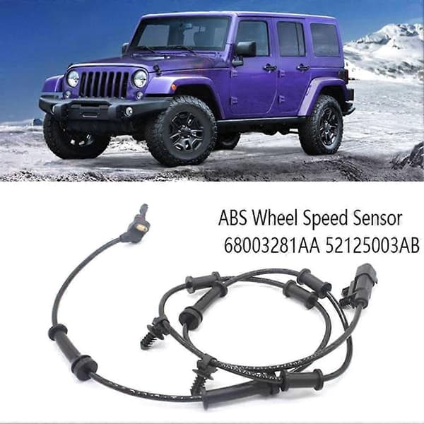 1 sett ABS hjulhastighetssensor for 3.6L 2012-2017 3.8L 2007-2011 68003281AA 52125003AB Black