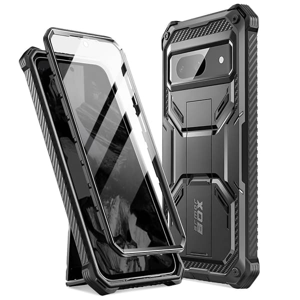 Etui til Pixel 8A Armorbox Forstærket Carbon Stødbeskyttelse Black