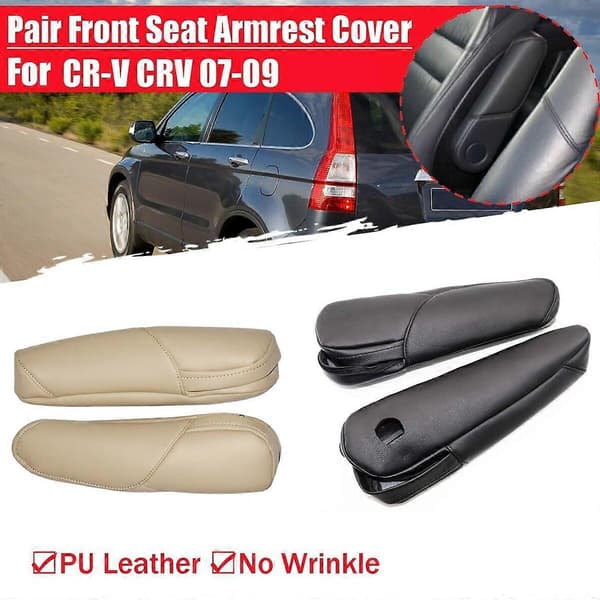 Armstöd i läder för Honda CRV 2007 2008 2009, justerbart handstöd för bilstol black