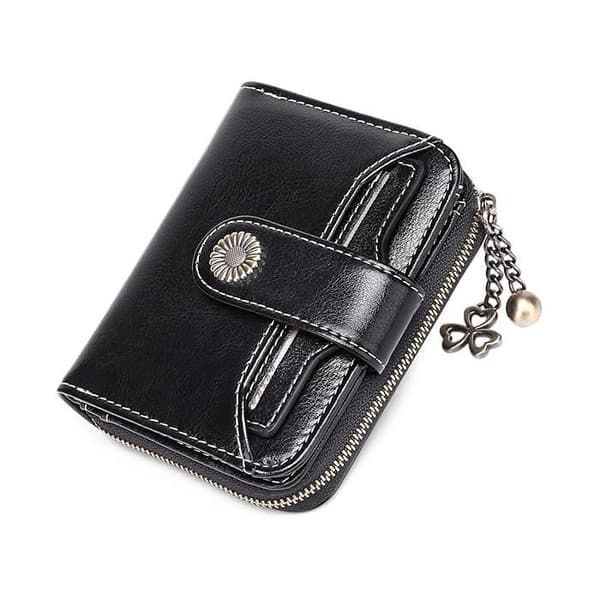 XJYDNCG Damkort Trifold Plånbok - RFID-blockering - Svart