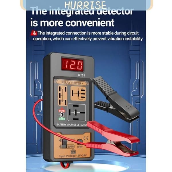 12V 24V Bilreléanalysator, Multi-Pin Kompatibel Tester med Smart Indikator for SUV-er/Lastebiler