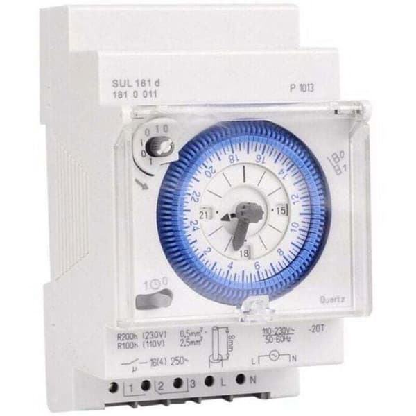Programmerbart ur - LUSKYKA® - Automatisk programmering - DIN-skinne montering - 100-240V AC strømforsyning