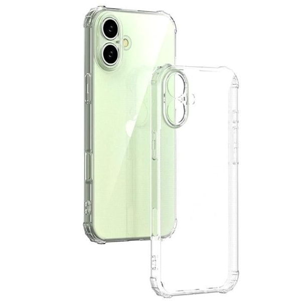 Etui for iPhone 16 - Silikon støtsikker ripebeskyttelse Transparent slank forsterkede hjørner Transparent