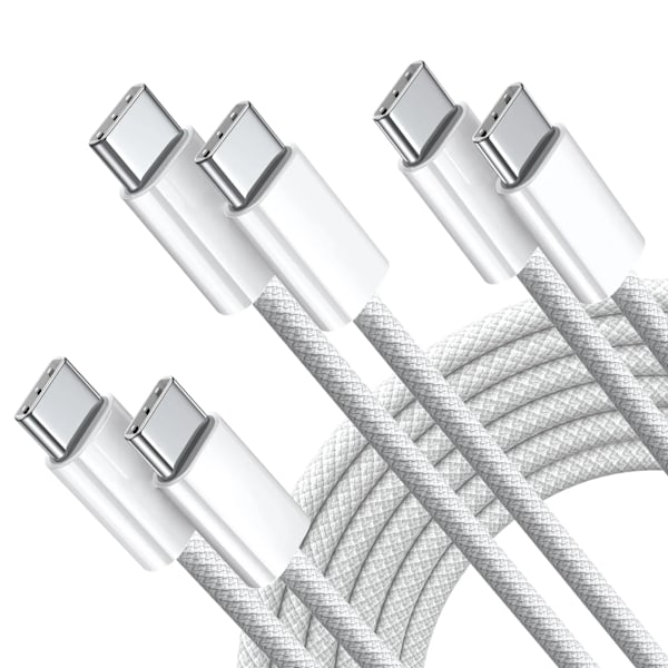 2023 Original USB C-kabel för iPhone 15 Pro Max iPad PD 65W 45W 25W Turboladdsladd Typ C Snabbladdare för Samsung S23 S22 Grå Grey 2m