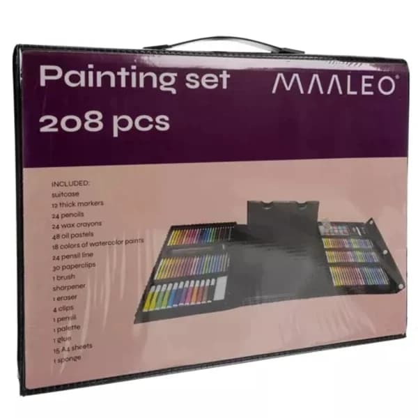 Målersæt i kuffert - 208 dele Maaleo 21645