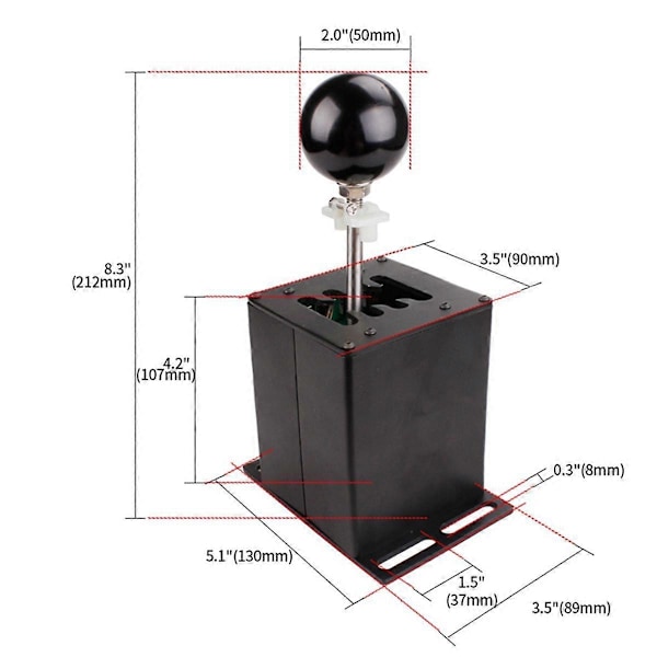 CASA Racing Spelsimulering Växelspak Atletisk Tävling 7+R USB H Växelspak för DIRT EPIC FORCE LFS G29
