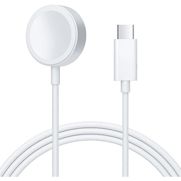 Klocka, 1 m snabb trådlös magnetisk laddningskabel Bärbar laddningssladd typ C kompatibel med Apple Watch Series Se Ultra 2