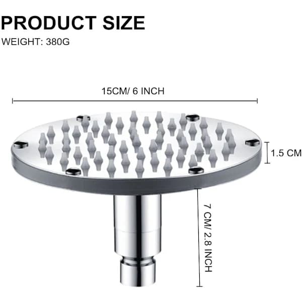 LED-brusehoved, LED-brusehoved med 7 farver, LED-regnbrusehoved, LED