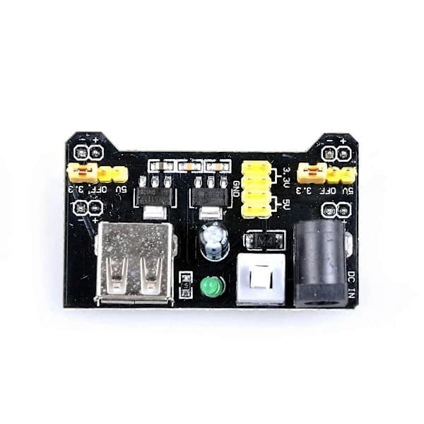3.3V/5V MB102 Kopplingsdäcks Strömmodul+Lödfri 830 Punkters Kopplingsdäck +65 Jumperkablar