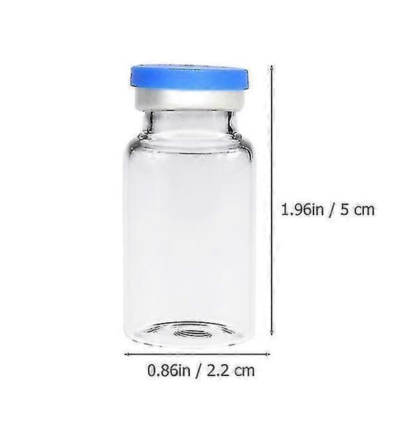 20 st Klara Flaskor Hållbara 10ml Headspace Flaskor Glasflaskor För Kosmetisk Vetenskap bättre en As shown 5X2.2CM