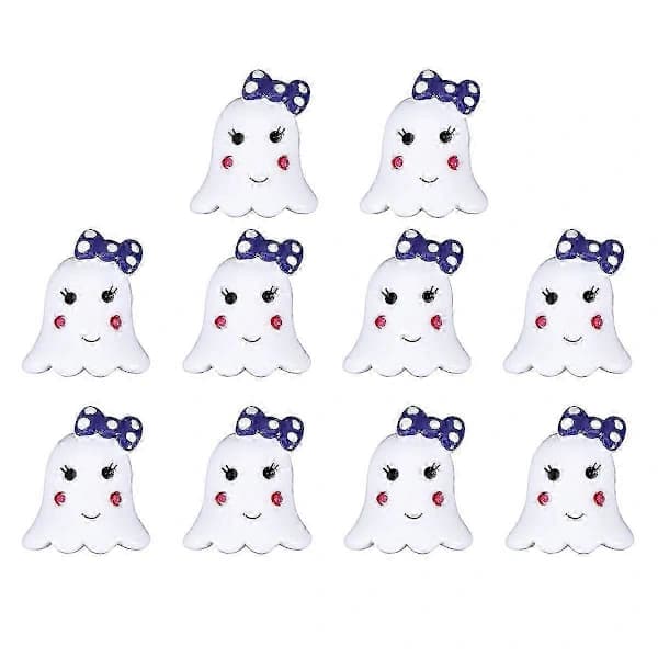 Halloween Flatback-dekorationer 10-pack DIY Smyckestillbehör